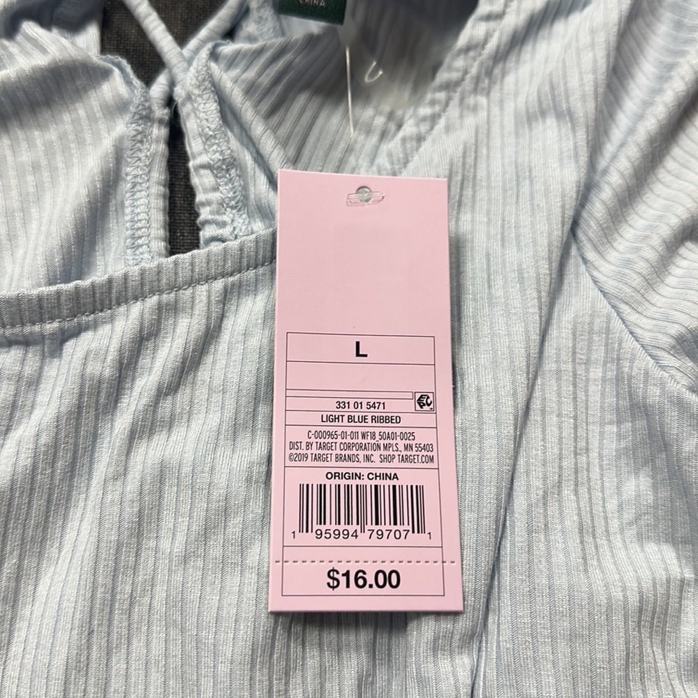 Wild Fable Light Blue Ribbed Long Sleeve Top​ - Picture 5 of 5